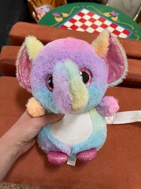 Gund Rainbow Pastel Plush Elephant - Pink, Purple, Blue, Yellow